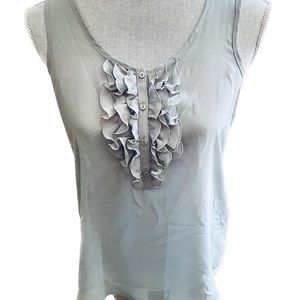 Ruffled Grey Layering Blouse. Old Navy